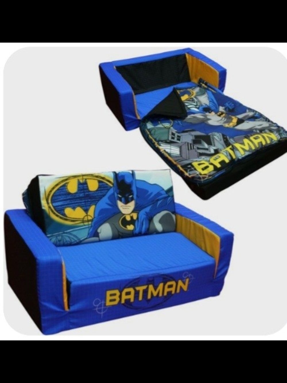 Batman Blue and Yellow Kids Sofa